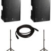 Sound System with 2 Yorkville PS12P Powered Speakers, 2 Stands, and Cable Yorkville-Sound-System-2 Powered Speakers Musically Yours