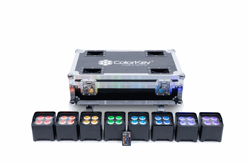 ColorKey Event Par Hex 4 eight-pack with road case