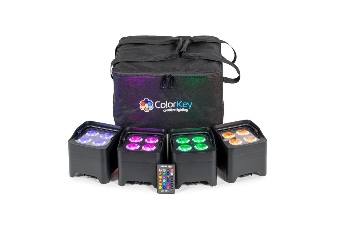 ColorKey Event Par HEX 4 four-pack uplights