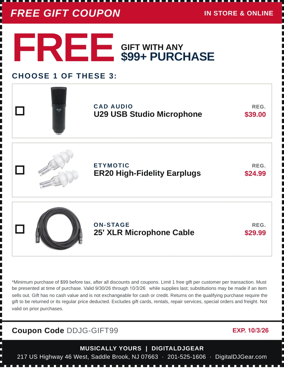Grand opening free gift coupon: choose one gift with a qualifying $99 purchase; code DDJG-GIFT99