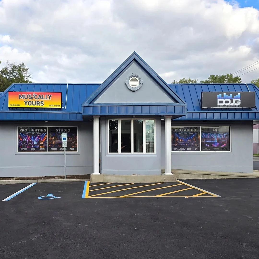 Musically Yours and DDJG storefront in Saddle Brook, New Jersey